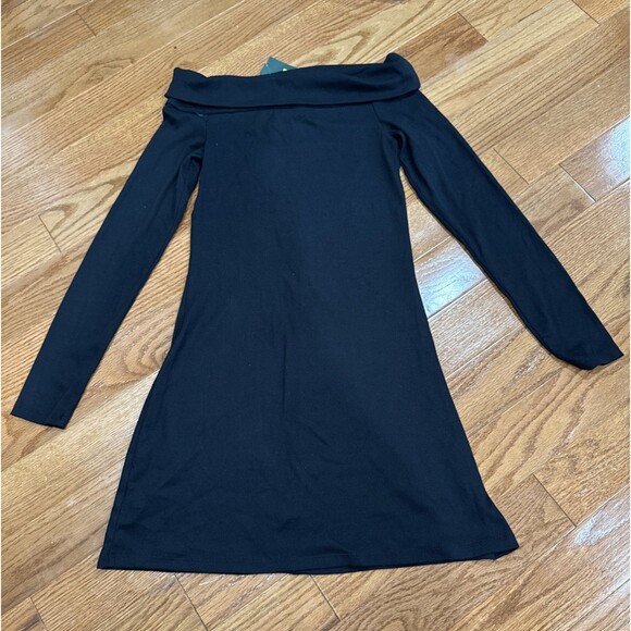 NWT Wild Fable Bodycon Off Shoulder Style Black Dress Women Juniors Size Medium - Picture 5 of 5